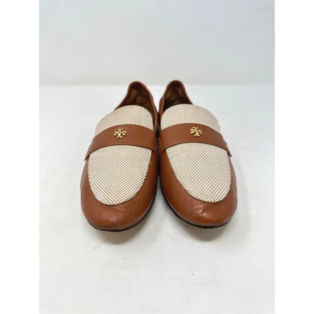 Tory Burch Ballet Loafer Brown Leather 7 - Picture 2 of 8